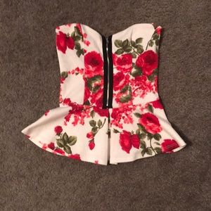 Peplum floral top!